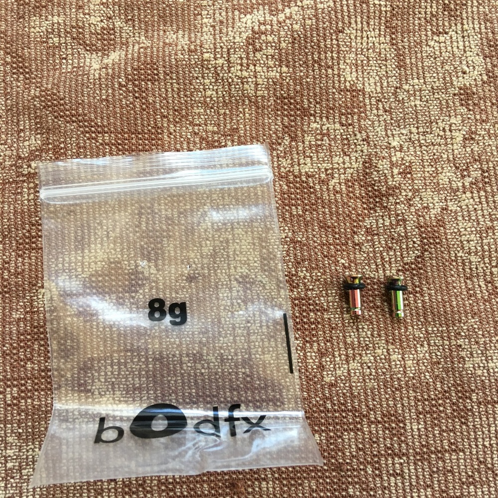 Rainbow Metallic Titanium Hollow Plug 8 Gauge